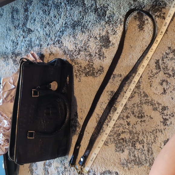 Brahmin Vintage Like New Crandall Doctors Dark Brown Black Tomago - Picture 16 of 16